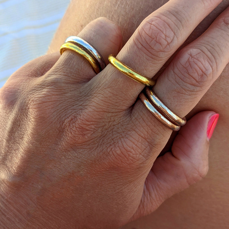 Bague bouddhiste - light gold, champagne, silver