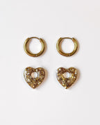Mini créoles Coeur - doré