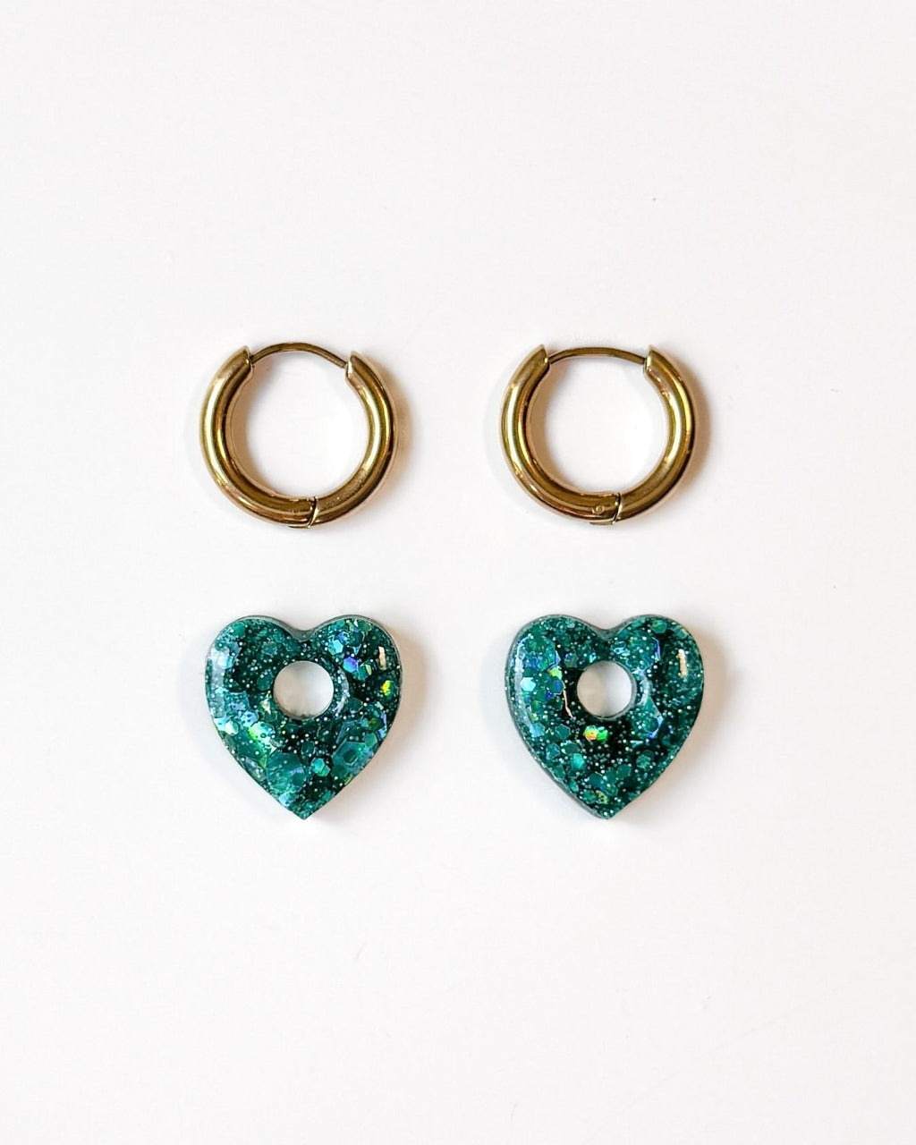Mini créoles Coeur - mermaid