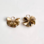 Boucles d'oreilles Peony - doré mat