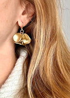 Boucles d'oreilles Peony - doré mat