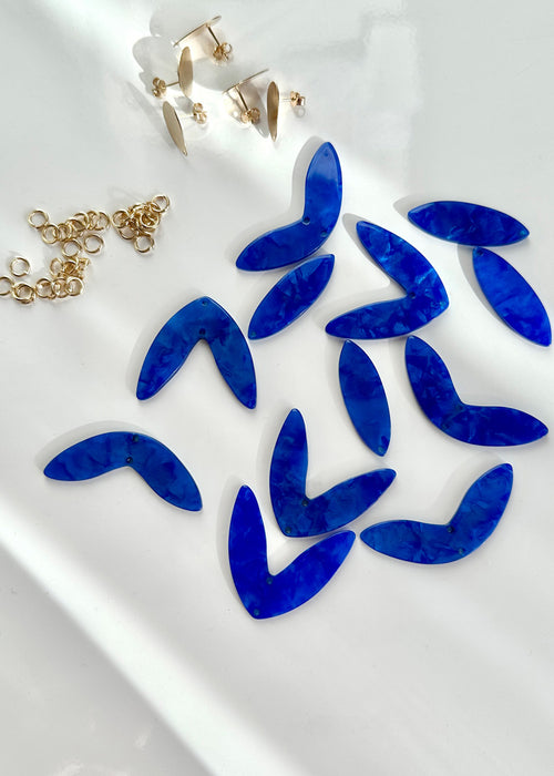 Boucles d'oreilles Tropic - bleu roi