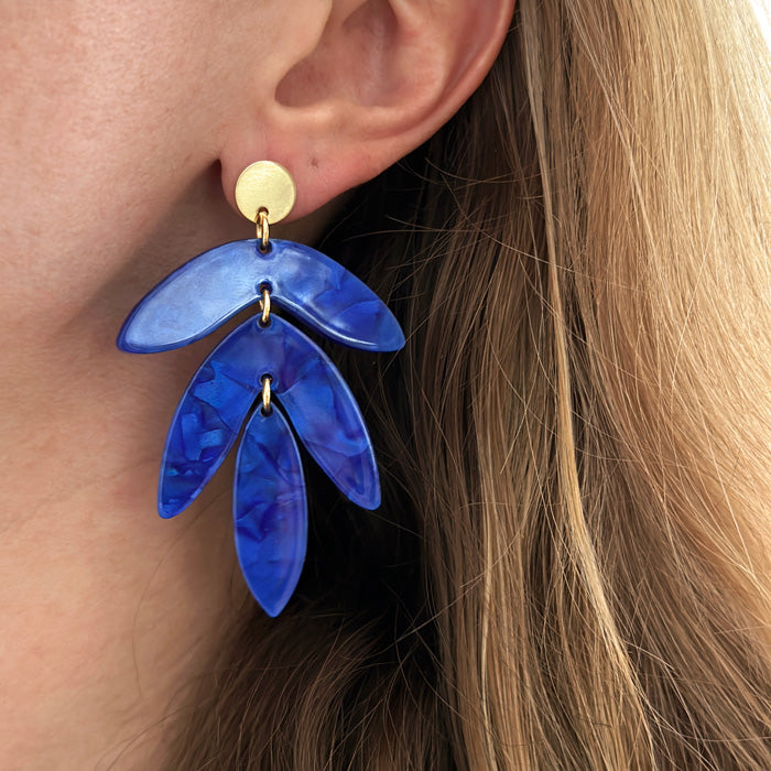 Boucles d'oreilles Tropic - bleu roi