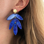 Boucles d'oreilles Tropic - bleu roi