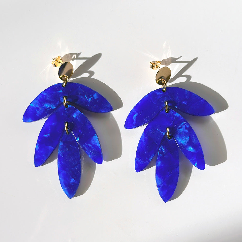 Boucles d'oreilles Tropic - bleu roi