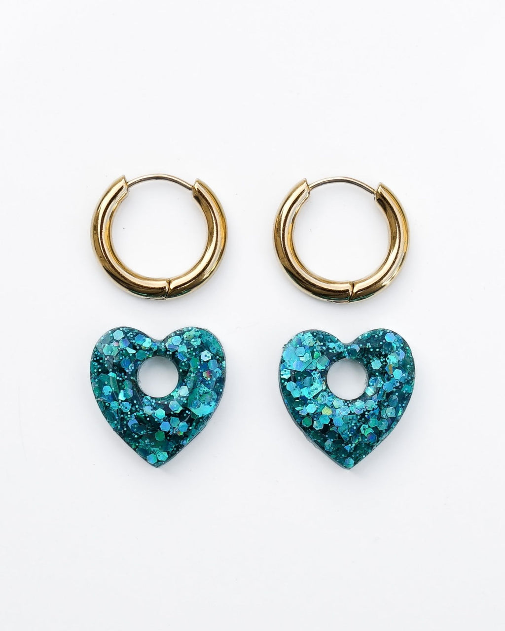 Mini créoles Coeur - mermaid
