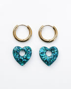 Mini créoles Coeur - mermaid