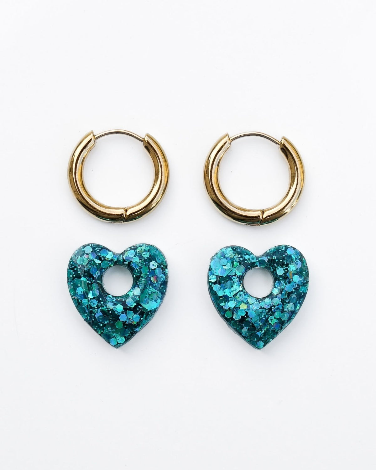 Mini créoles Coeur - mermaid