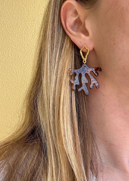 Boucles d'oreilles Calypso - écaille