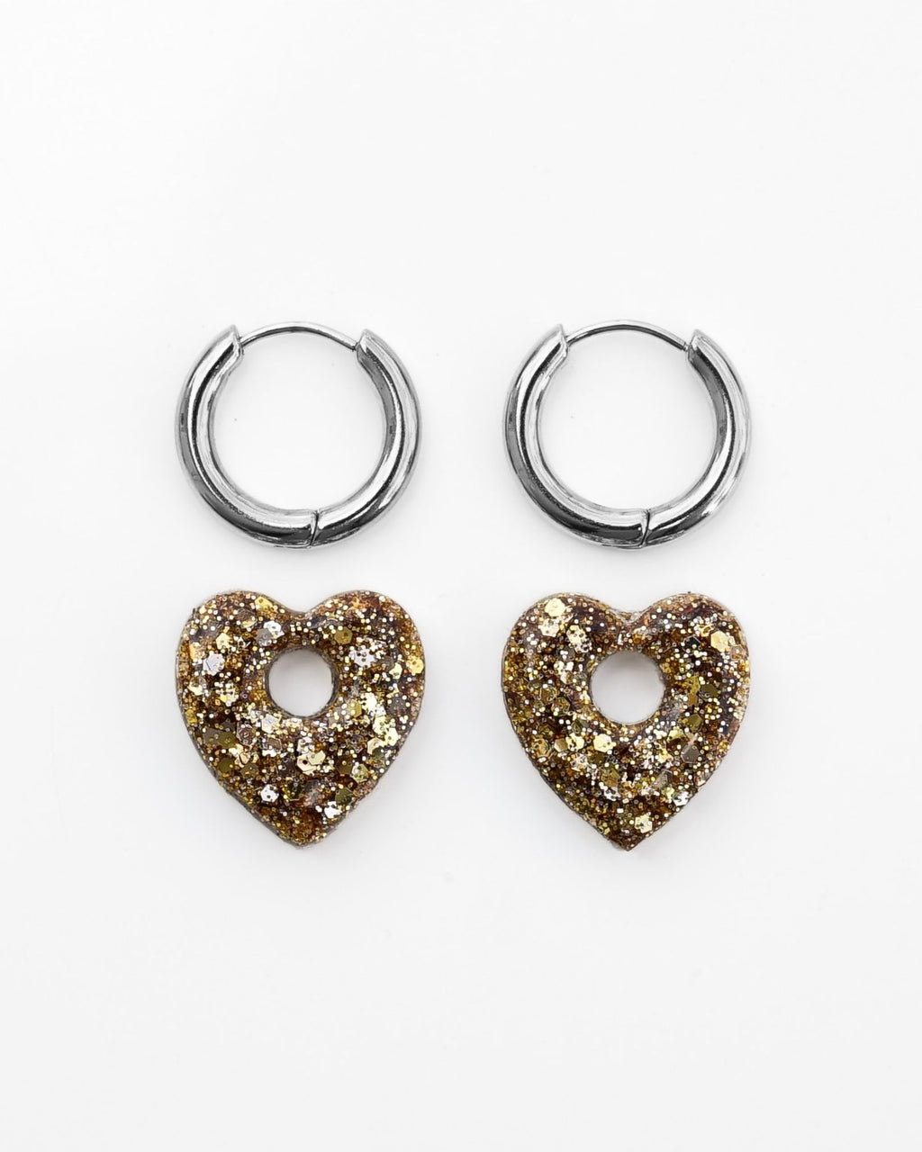 Mini créoles Coeur - doré