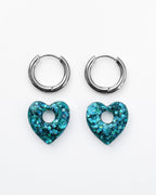 Mini créoles Coeur - mermaid