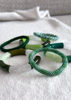 Bracelet népalais #71 (dégradé de vert)