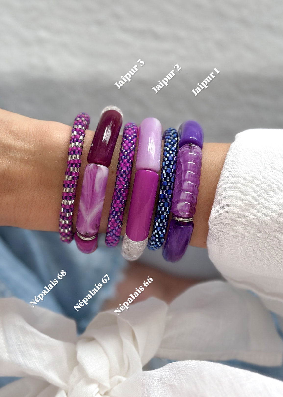Bracelet népalais #66 (bleu violet)