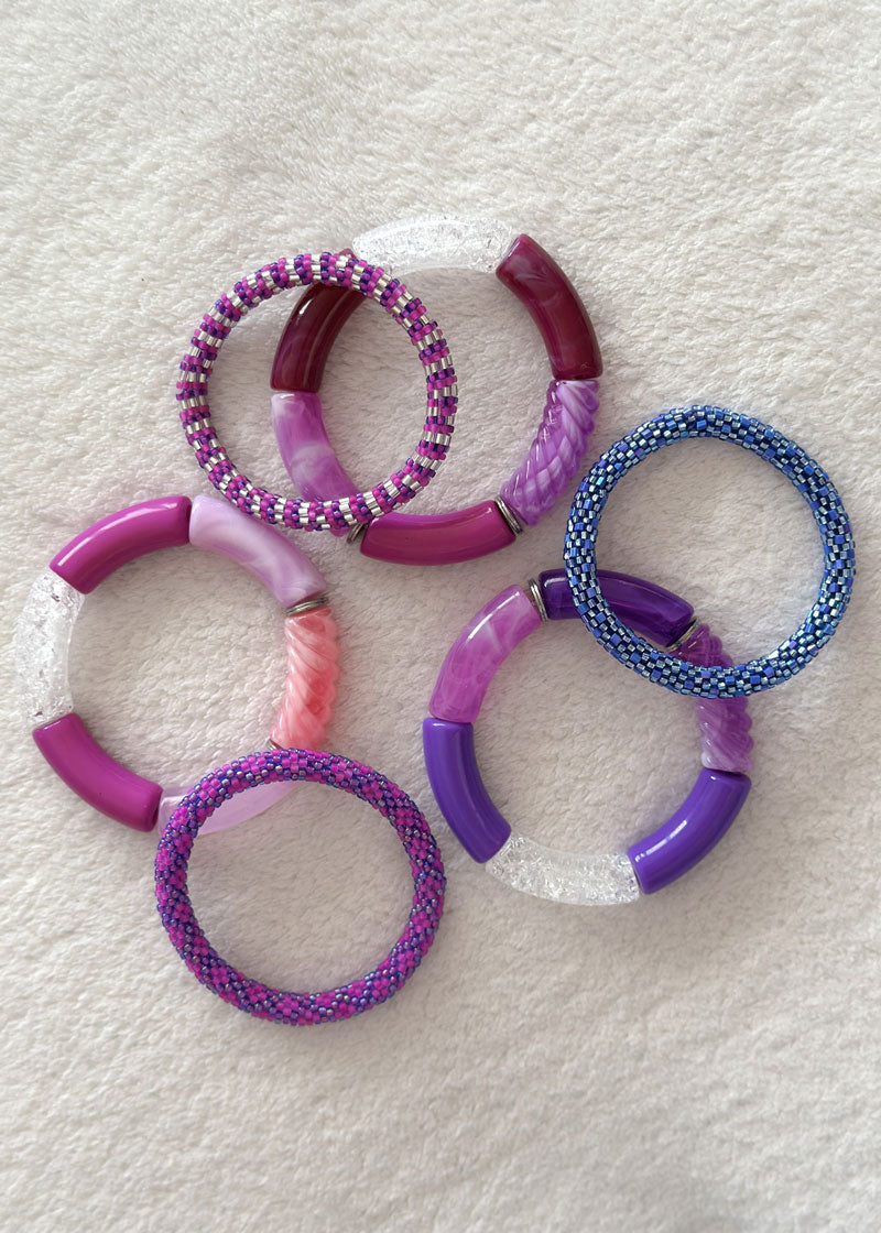 Bracelet népalais #66 (bleu violet)