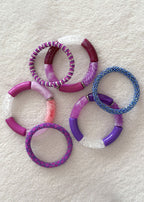 Bracelet népalais #67 (rose violet)