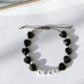 Bracelet Black Heart (à personnaliser)