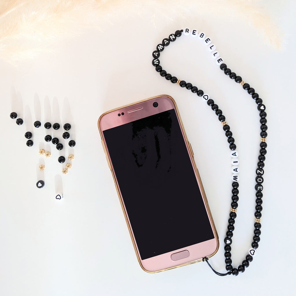 Bracelet de téléphone - Black (à personnaliser)
