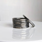 Jonc bouddhiste - antique silver