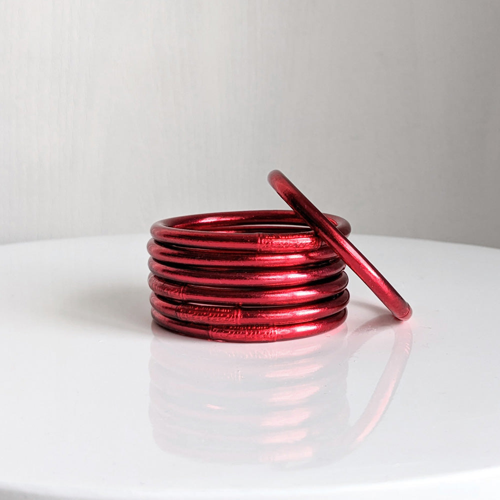 Jonc bouddhiste - rouge passion et rouge cerise
