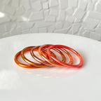 Lot de 5 joncs bouddhistes - orange