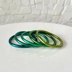 Lot de 5 joncs bouddhistes - vert