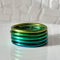 Lot de 5 joncs bouddhistes - vert