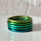 Lot de 5 joncs bouddhistes - vert