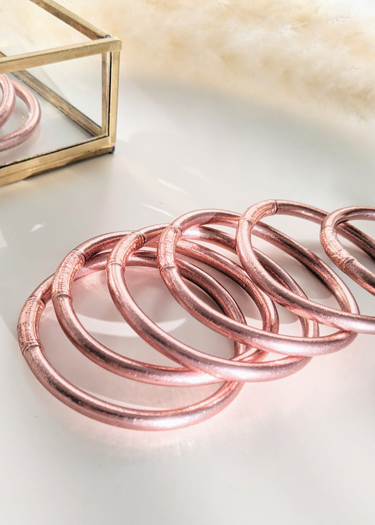 Jonc bouddhiste - rose gold