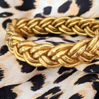 Jonc bouddhiste - tressé ou double tressé light gold