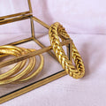 Jonc bouddhiste - tressé ou double tressé light gold