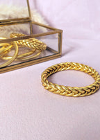 Jonc bouddhiste - tressé ou double tressé light gold