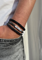 Bracelet Little Words for men - labradorite (à personnaliser)