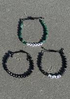 Bracelet Little Words for men - vert émeraude (à personnaliser)
