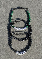 Bracelet Little Words for men - vert émeraude (à personnaliser)