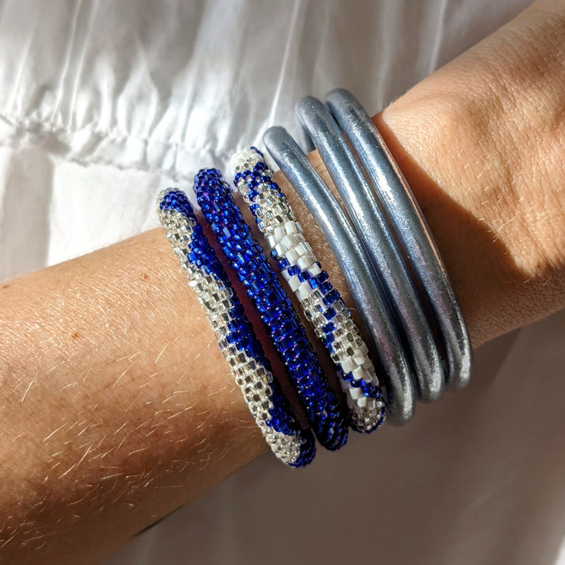 Bracelet népalais #21 (bleu nuit)