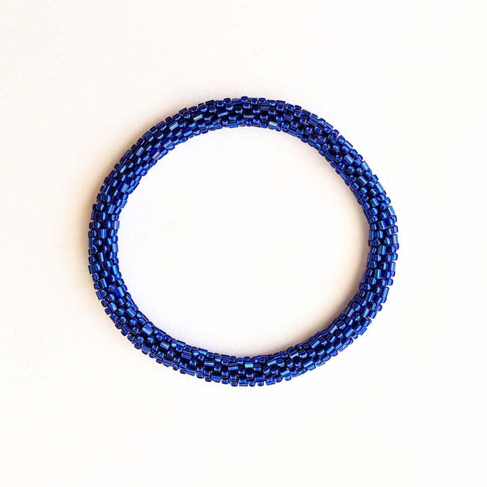Bracelet népalais #21 (bleu nuit)