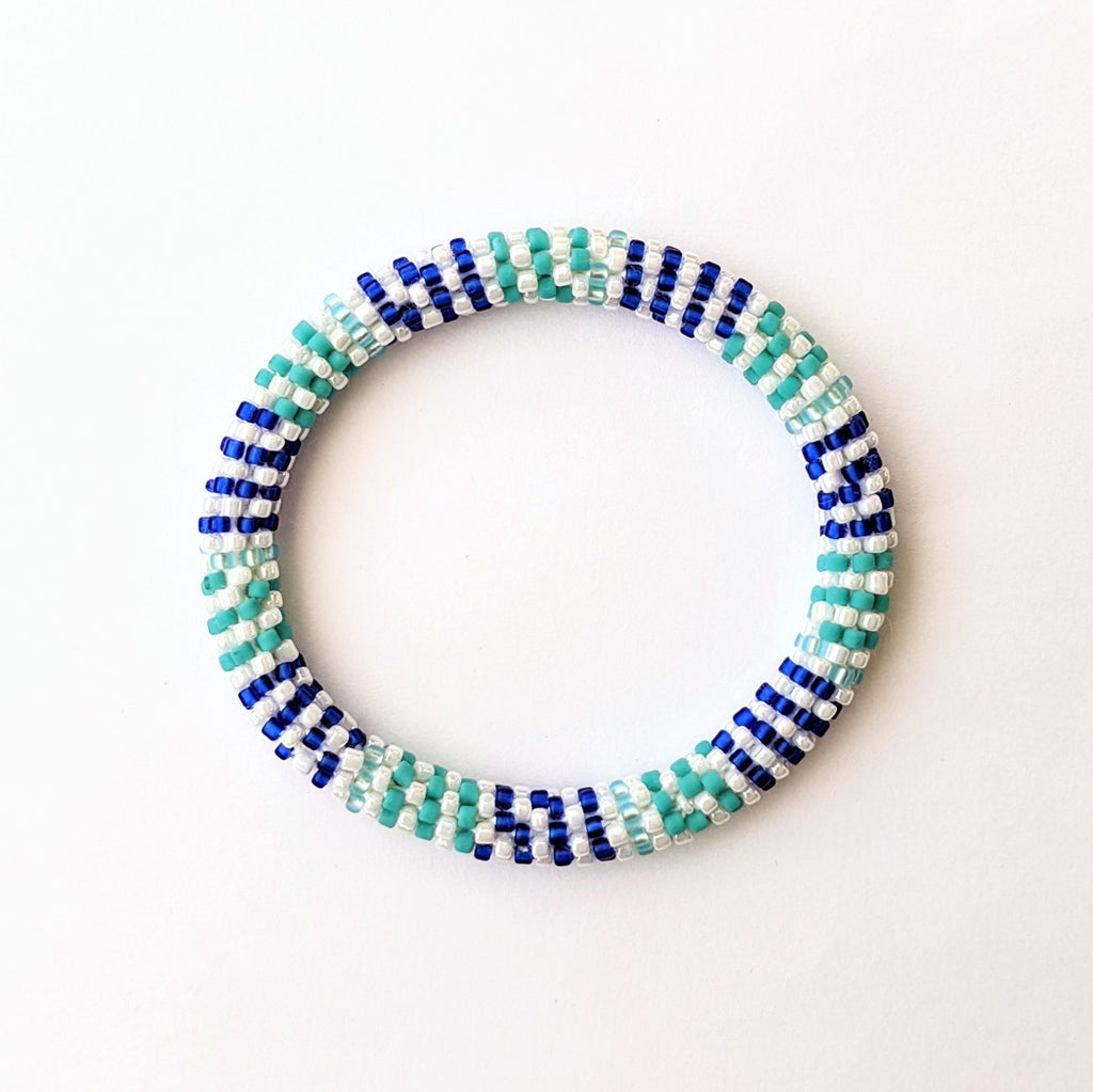 Bracelet népalais #24 (bleu et vert eau)