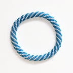 Bracelet népalais #100 (bleu et blanc)