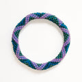 Bracelet népalais #105 (violet et vert)