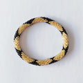 Bracelet népalais #3 (noir et doré)