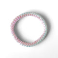 Bracelet népalais #49 (rose et bleu pastel)