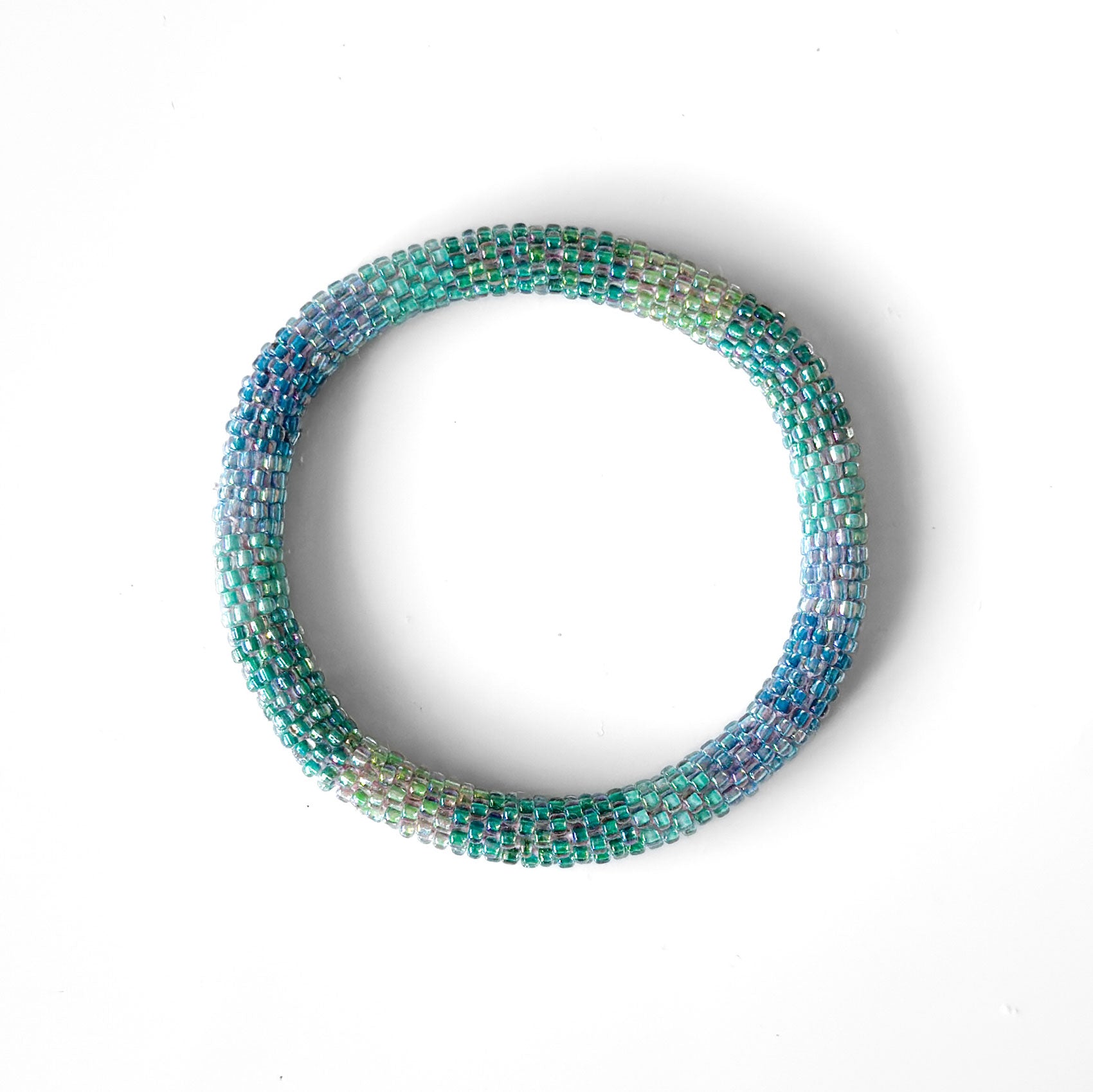 Bracelet népalais #51 (bleu et vert)