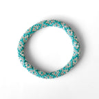 Bracelet népalais #53 (vert et argent)