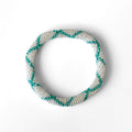Bracelet népalais #55 (argent et vert)