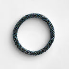 Bracelet népalais #56 (irisé bleu gris)