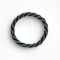 Bracelet népalais #57 (noir et irisé bleu gris)