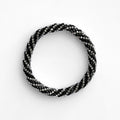Bracelet népalais #59 (silver et noir)