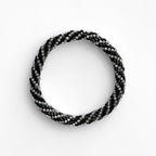 Bracelet népalais #59 (silver et noir)