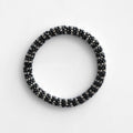 Bracelet népalais #60 (gris foncé et silver)