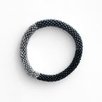 Bracelet népalais #62 (noir, dark silver et silver)